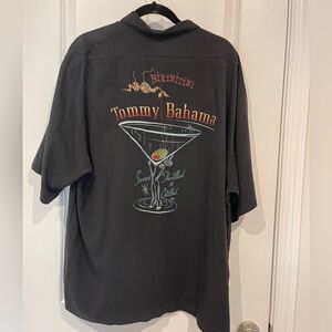 Tommy Bahama 100% silk embroidered button up